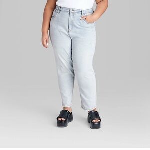 NWT Wild Fable Women's Super High Rise Tapered Light Blue Jeans